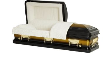 Kali Series Black/Gold Steel Casket