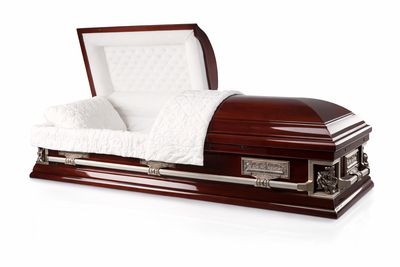 Wooden Pieta Wood Casket