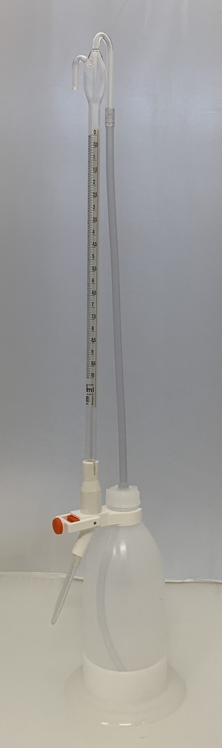 ACIDIMETRO DI SHILLING 10 ml DIVISIONE 1/20 CON FLACONE IN PLASTICA E BASE