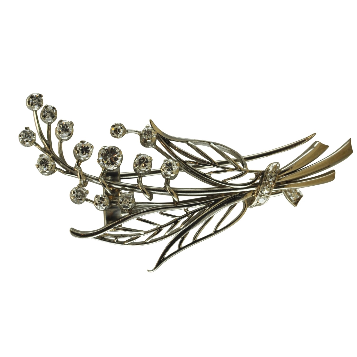 Platinum & Diamond Spray Brooch