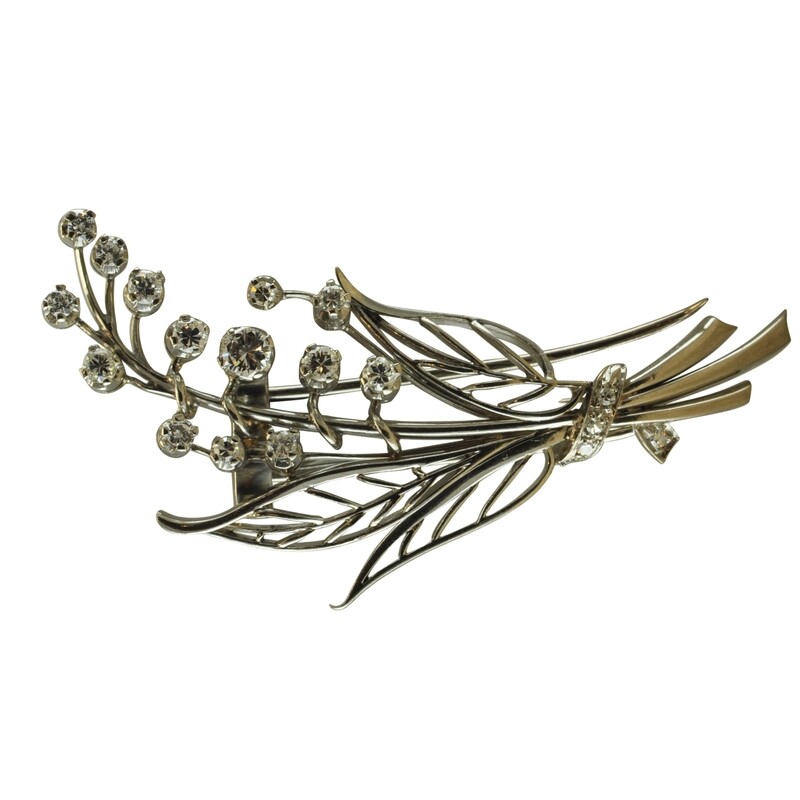 Platinum & Diamond Spray Brooch