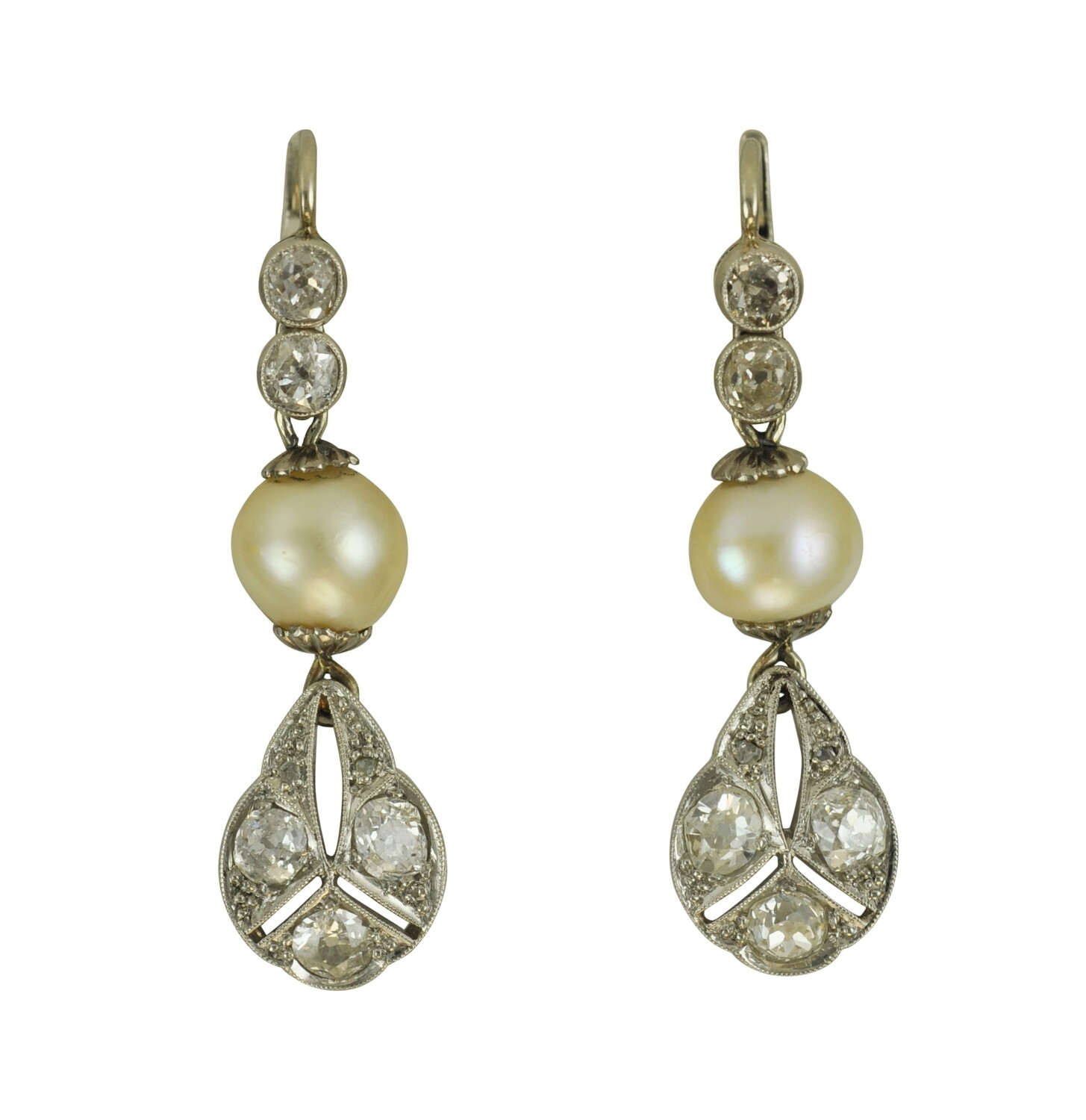 Antique Pearl & Diamond Earrings