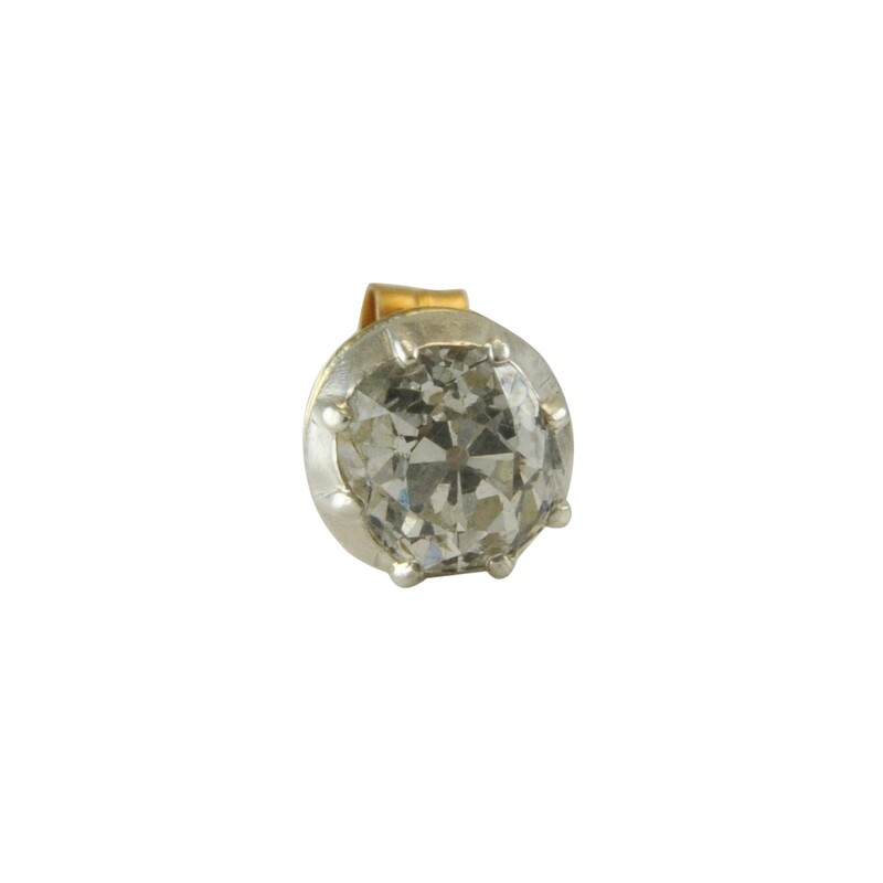 Single 9ct & Silver Diamond Stud Earring