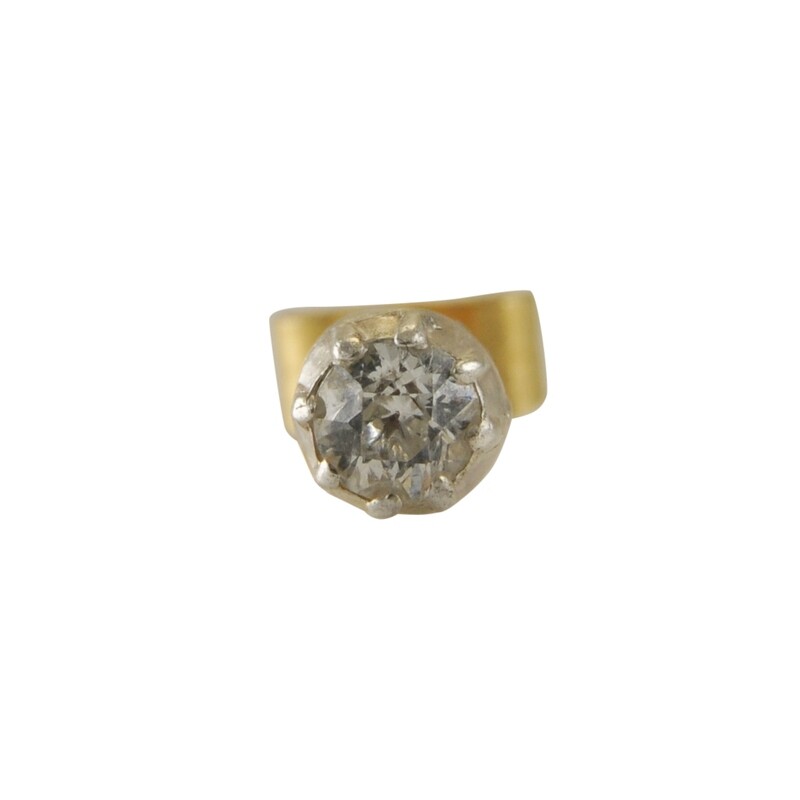Single 9ct & Silver Diamond Stud Earring
