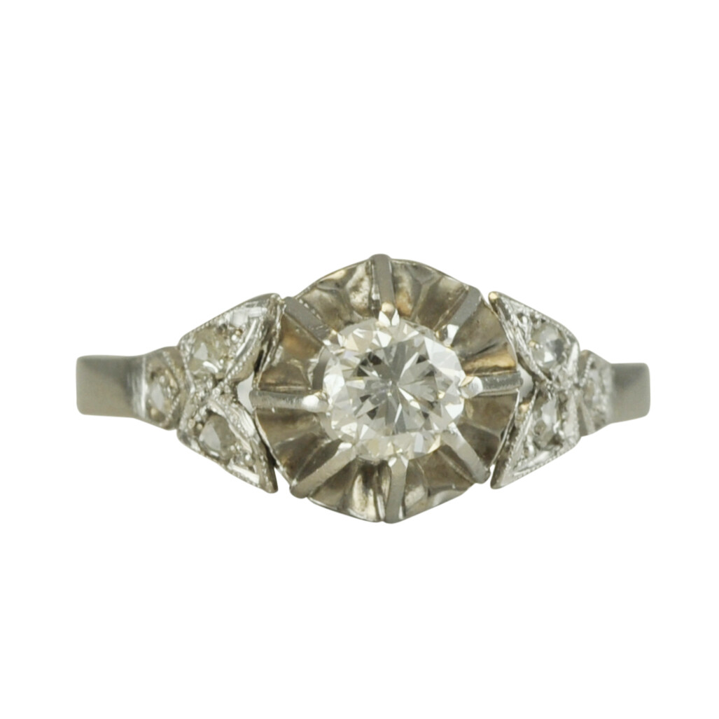 Vintage Platinum Engagement Ring