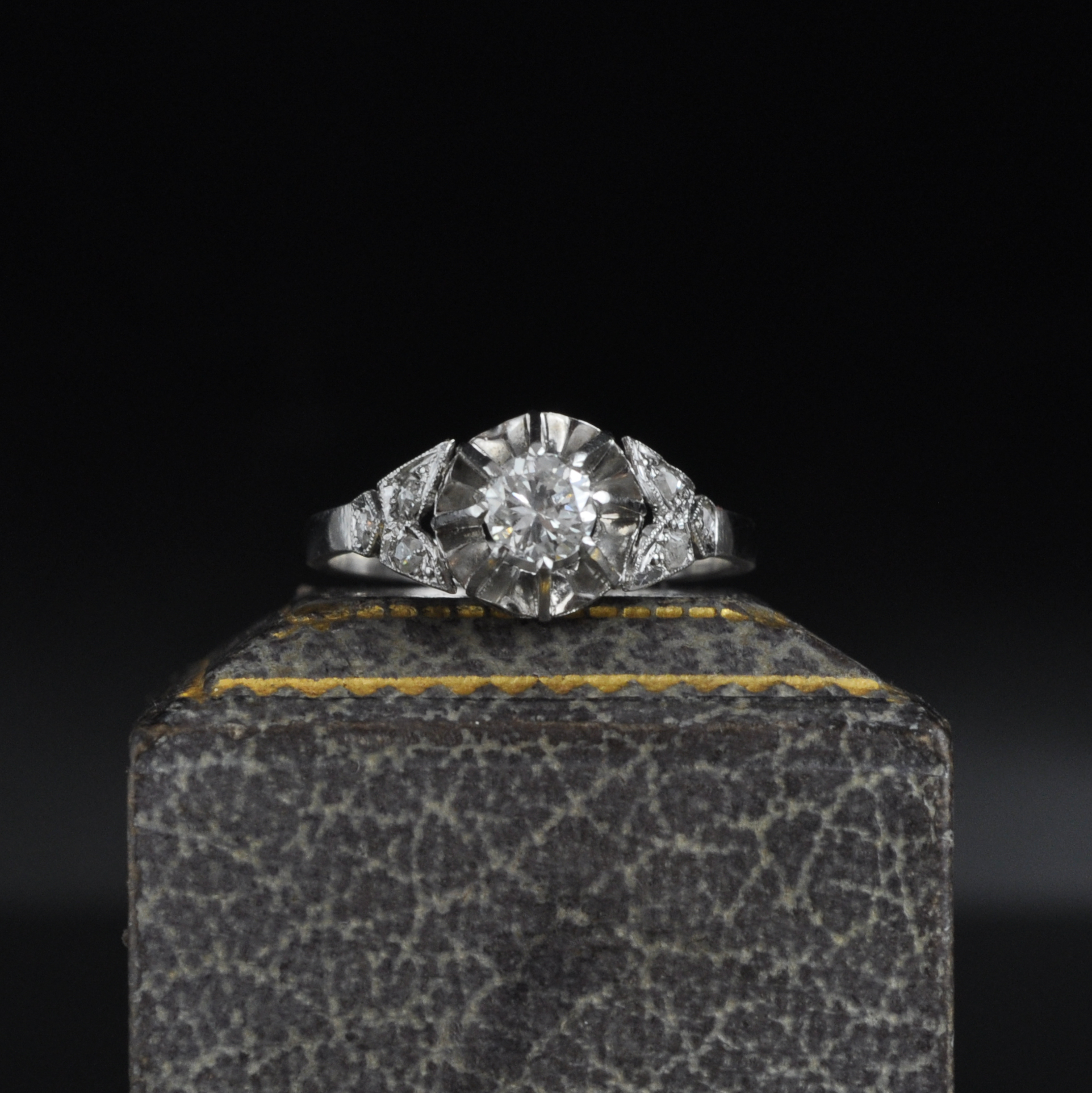 Vintage Platinum Engagement Ring