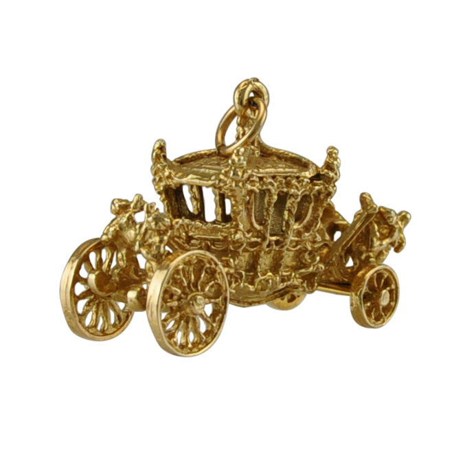 Gold State Coach Charm