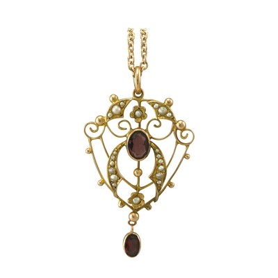 Antique Edwardian Lavalier Necklace - Reserved.