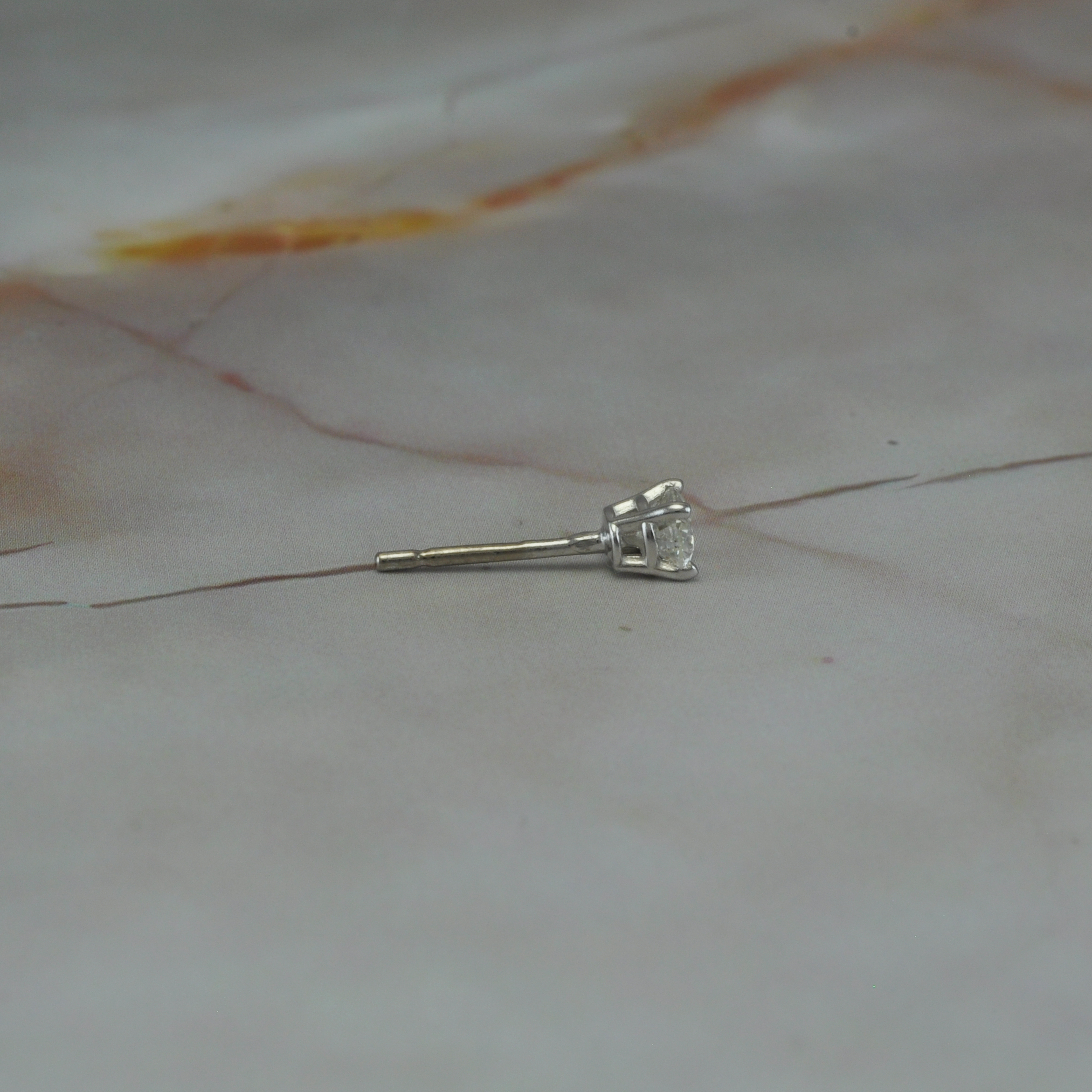 Single Diamond Stud Earring