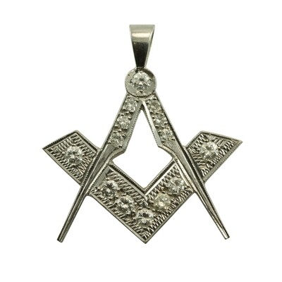 18ct & Diamond Masonic Pendant