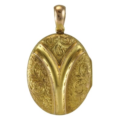Victorian Oval Patterned Locket