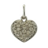 Platinum & Diamond Heart Pendant