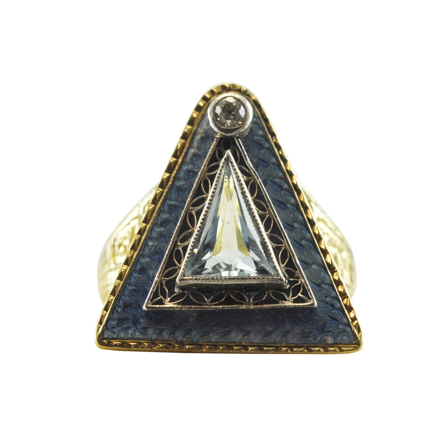 14ct Topaz and Diamond Ring