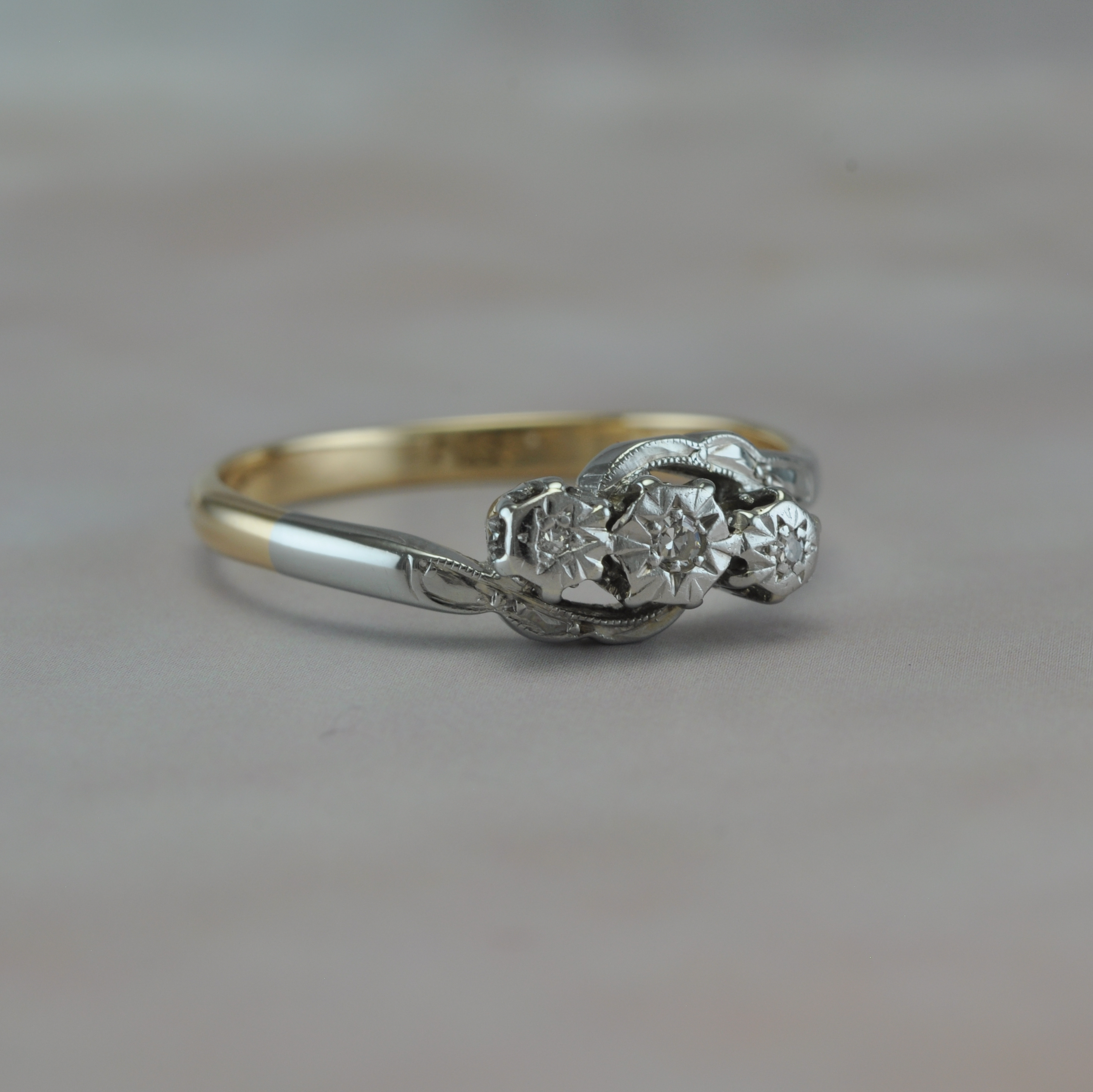 Three Stone Illusion Ring