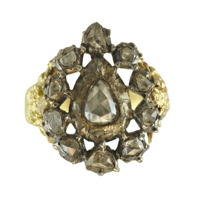 Early Georgian Diamond Cluster Ring