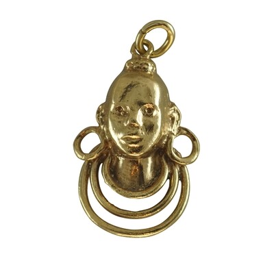 9ct Gold African Nubian Head