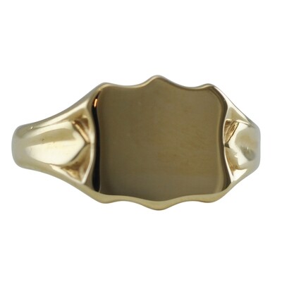 9ct Gold Shield Ring