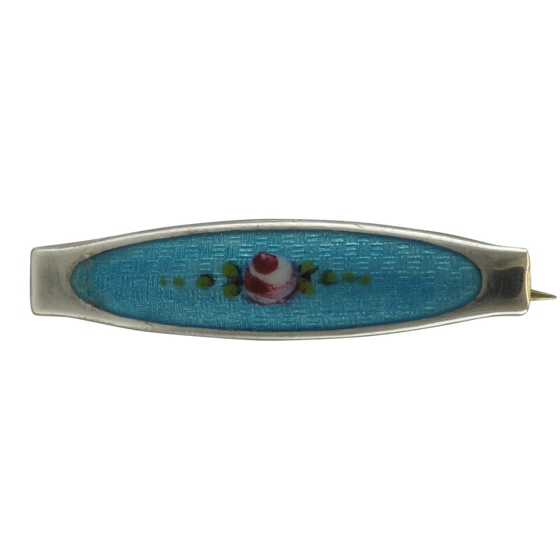 Charles Horner Blue Enamel Brooch