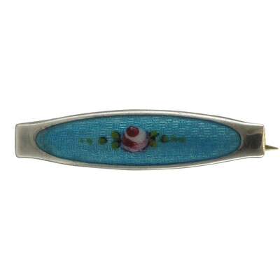 Charles Horner Blue Enamel Brooch