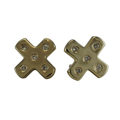 Diamond Cross Earrings