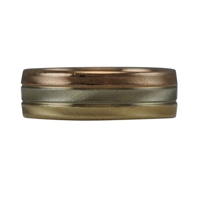 Three Colour 14K Wedding Band