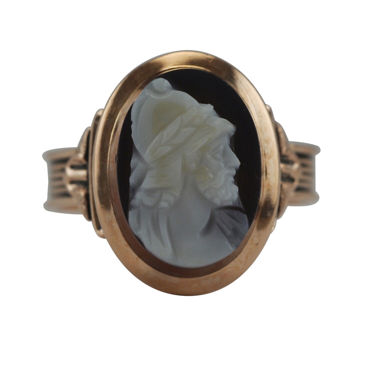Victorian Hardstone Cameo Agate Ring