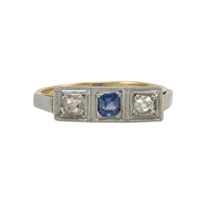 Light Blue Synthetic Sapphire Ring