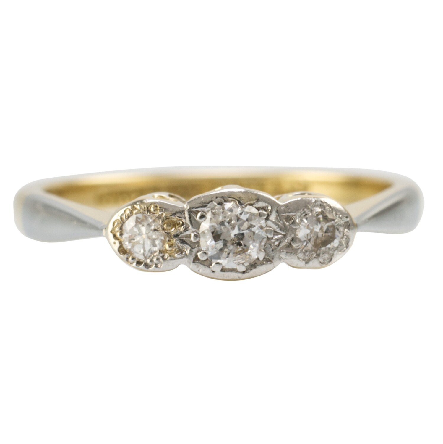 Vintage Three Stone Diamond Ring