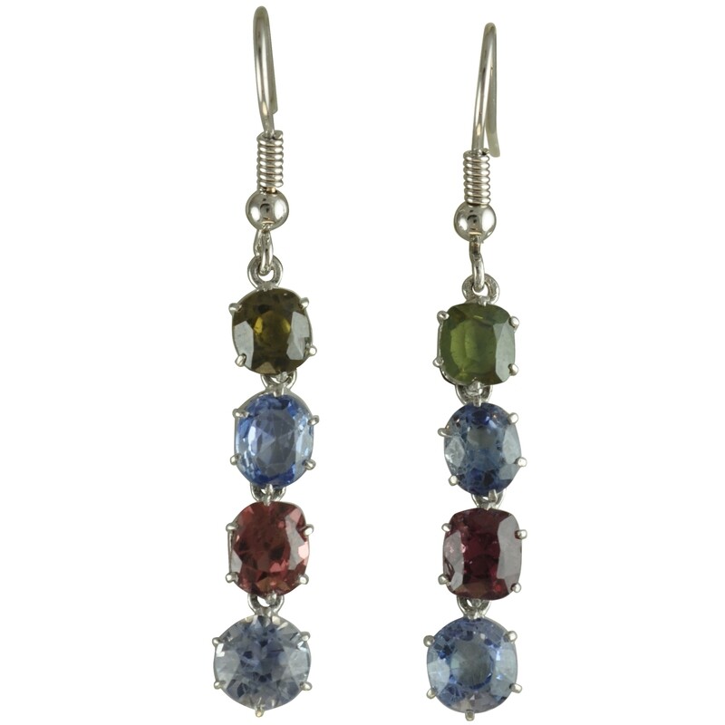 Antique ‘Ceylon Gem Gravel’ Earrings