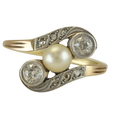 Antique Pearl & Diamond Ring