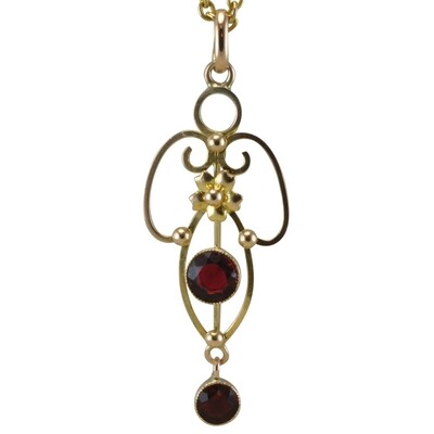 Edwardian Lavalier Paste Necklace