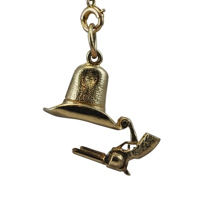 Gun & Hat Charm