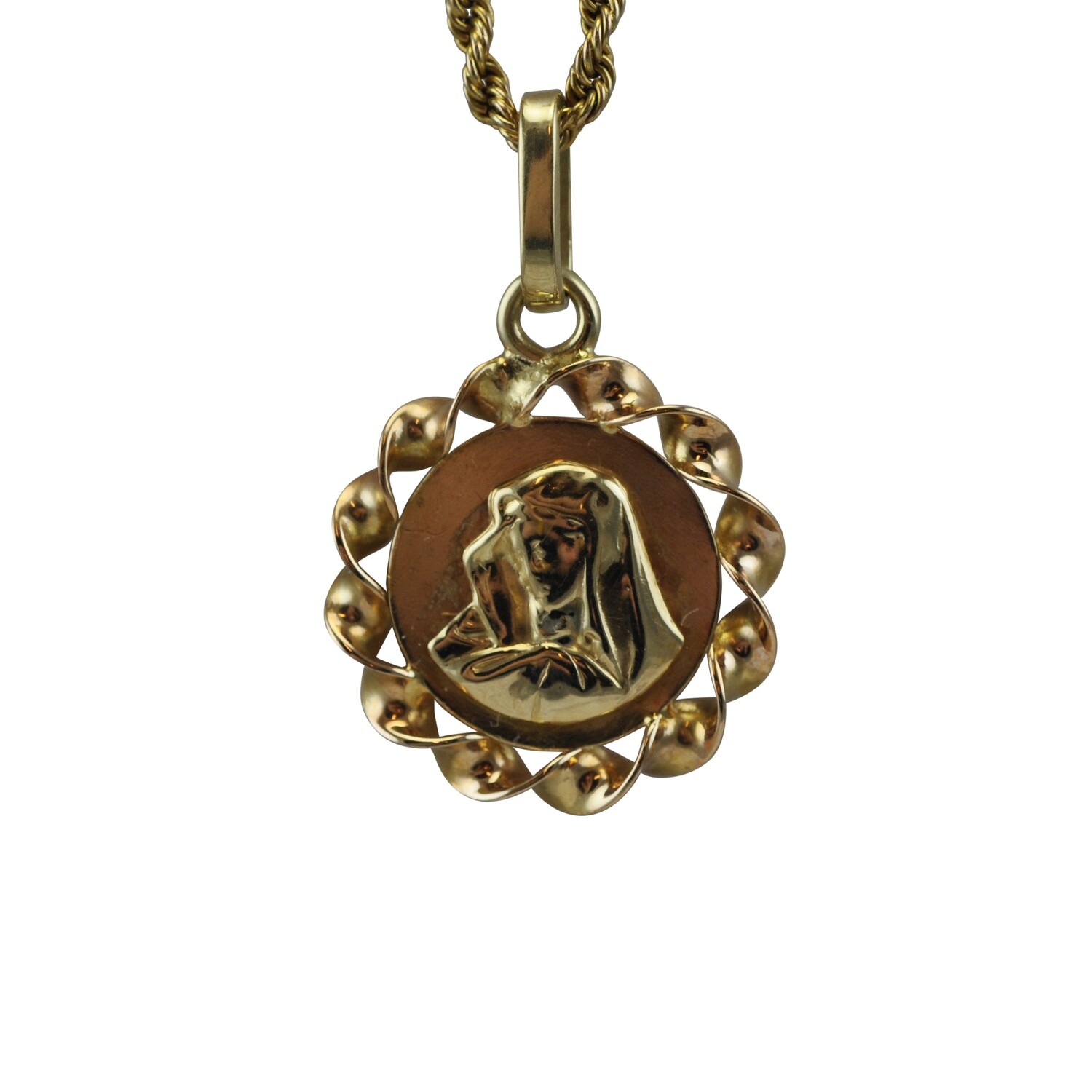 18ct Madonna Pendant