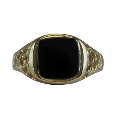 Black Onyx Signet Ring