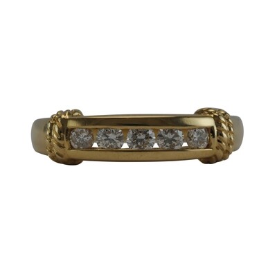 18ct Gold Diamond Five Stone Ring