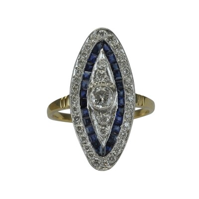 Marquise Shape Cluster Ring