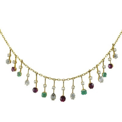 Antique Fringe Necklace - Reserved