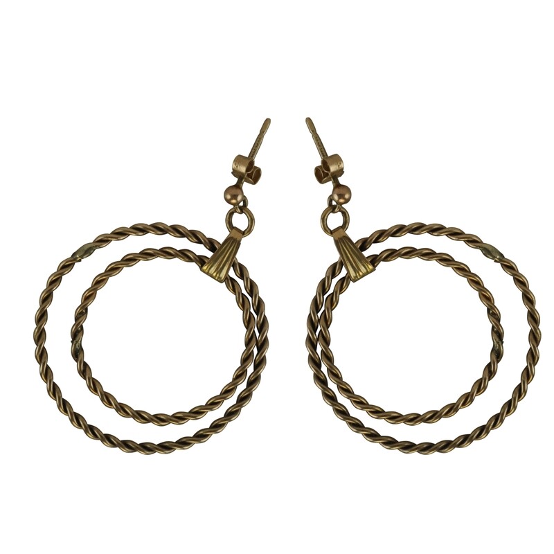 Rope Studded Hoop Earrings