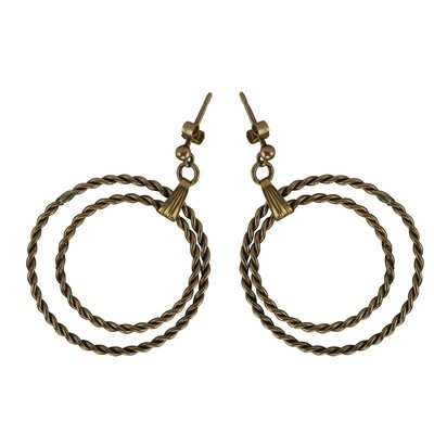 Rope Studded Hoop Earrings