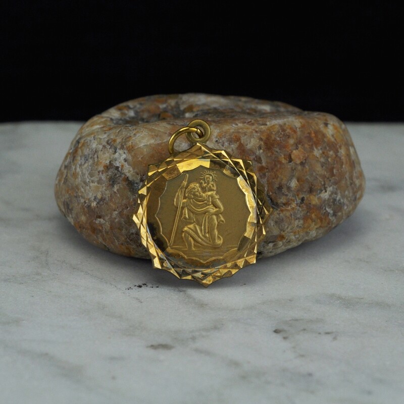 Diamond Cut St Christopher Pendant