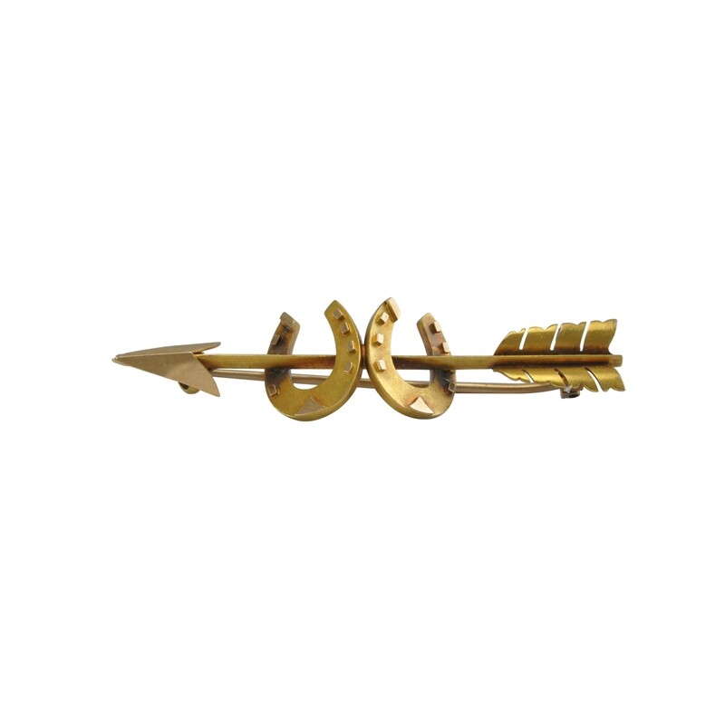 Horseshoe & Arrow Brooch