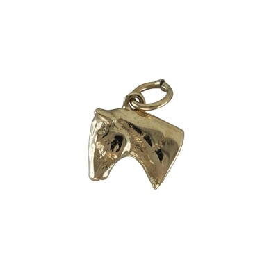 9ct Gold Horses Head Charm