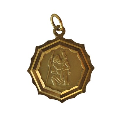 Retro 9ct Gold St Christopher
