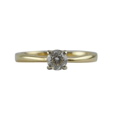Modern Pre-owned Single Stone Diamond Ring - SOLD