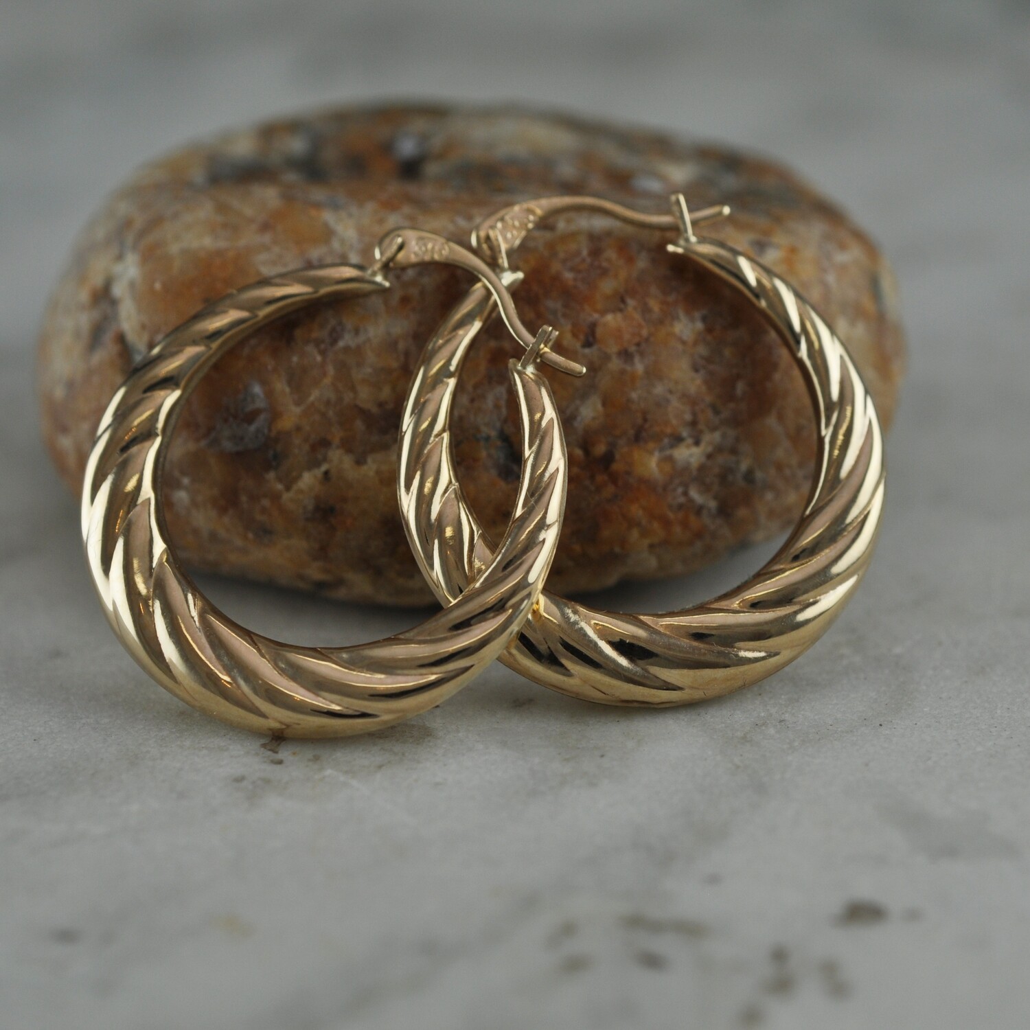 Vintage Gold Twisted Earrings