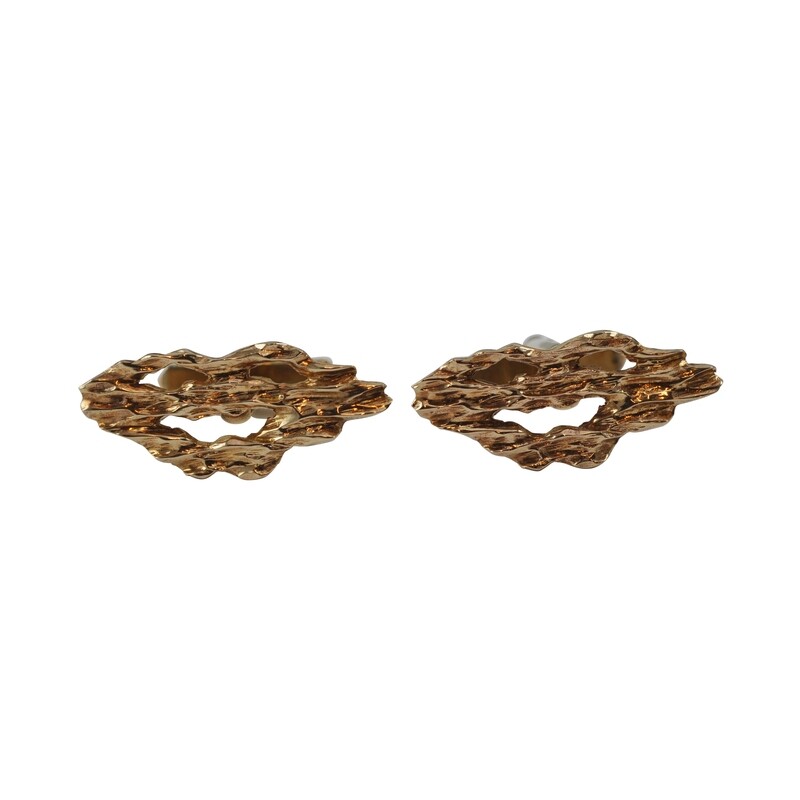 9ct Gold Bark Style Cufflinks