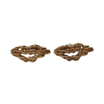 9ct Gold Bark Style Cufflinks