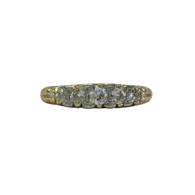 18ct Gold Ornate Five Stone Diamond Ring