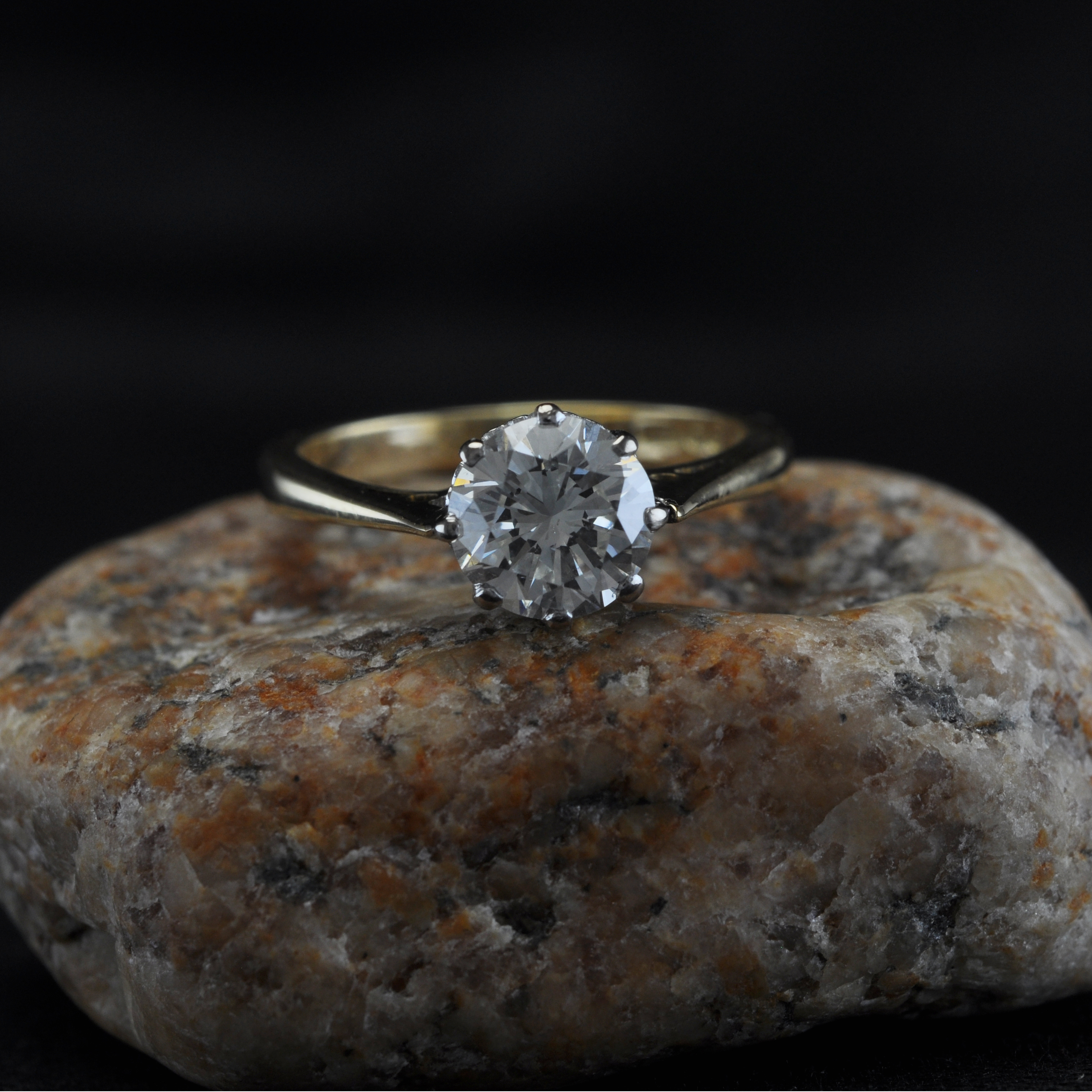Vintage Solitare Diamond Engagement Ring - SOLD