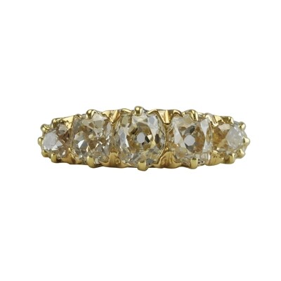 Victorian Half Hoop Diamond Ring - reserved.